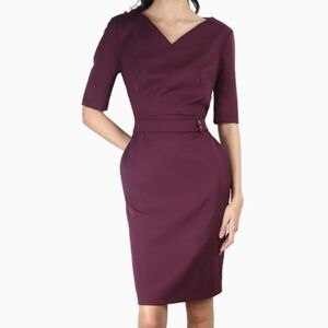Hugo Boss Women's Deep Purple Midi Dress